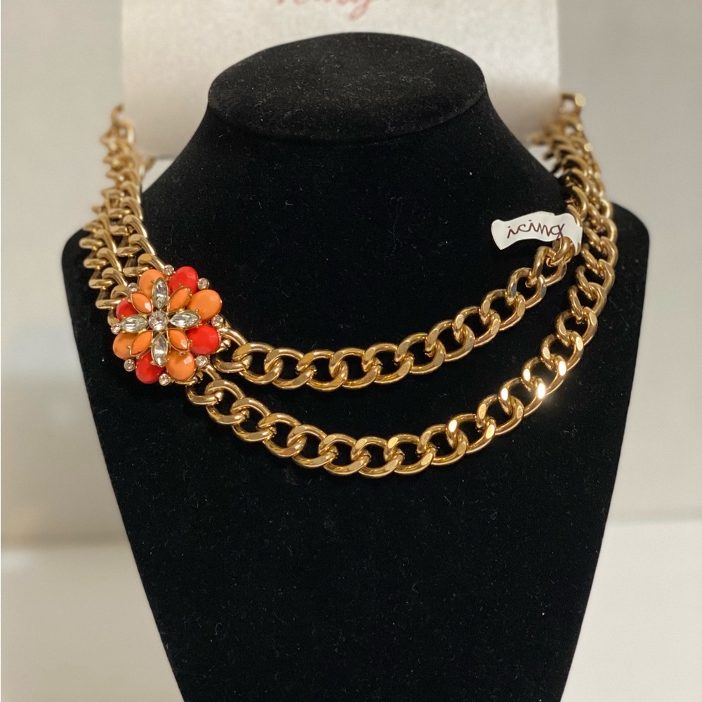 Icing flower on chain necklace
